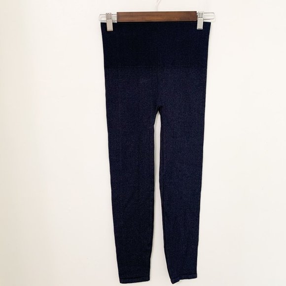 Spanx look at me navy high waisted leggings L - Picture 2 of 5